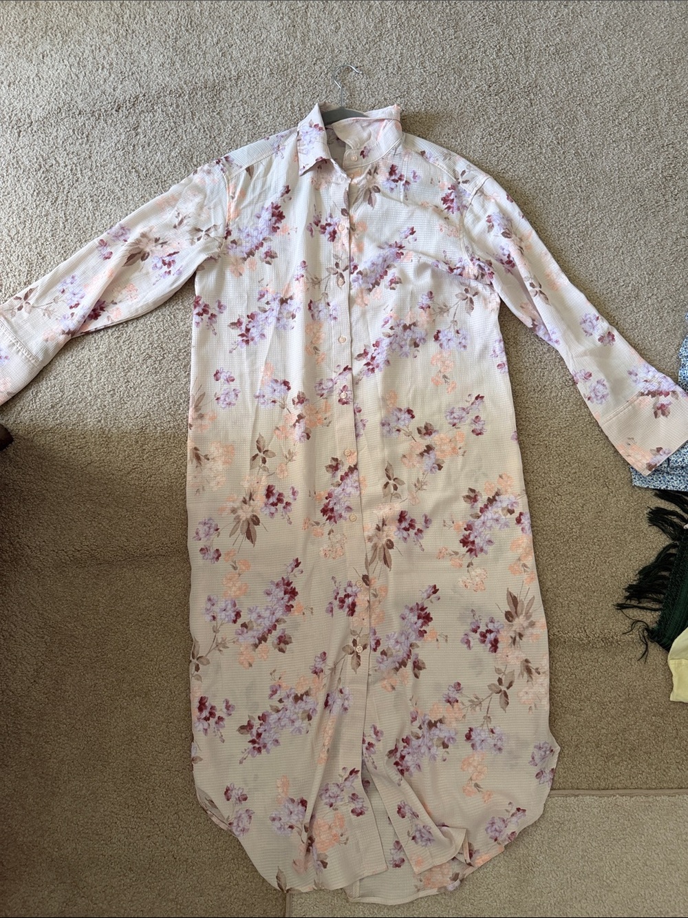 Women's Floral maxi dress - Light Pink